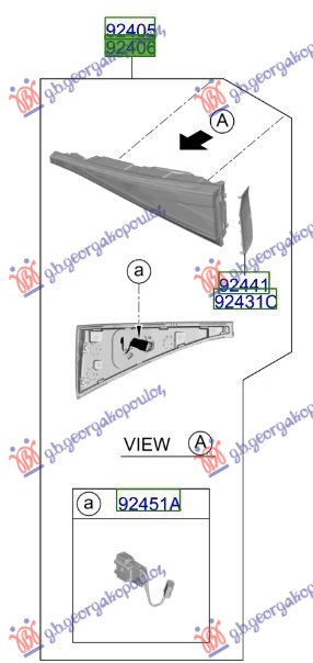 TAIL LAMP INNER LED (O)
