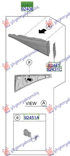 TAIL LAMP INNER LED (O)