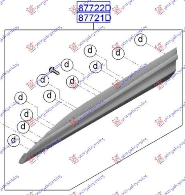 FRONT DOOR MOULDING (O)