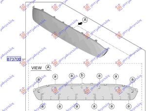 TAIL GATE MOULDING LOWER BLACK (O)