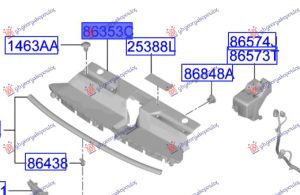 FRONT PANEL UPPER PLASTIC  (O)