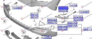 REAR BUMPER BRACKET LOWER PLASTIC (GT/GT-LINE) (O)