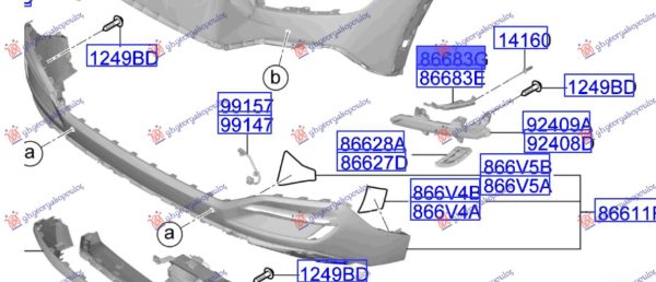 REAR BUMPER BRACKET LOWER PLASTIC (GT/GT-LINE) (O)