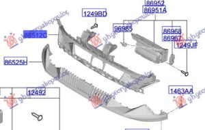FRONT BUMPER GRILLE (O)