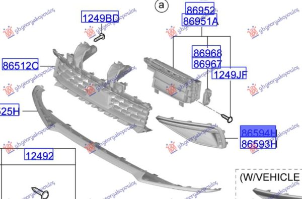 FRONT BUMPER GRILLE SIDE (GT-LINE) (O)