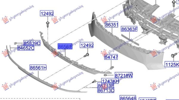 GRILLE MOULDING LOWER (GT-LINE) (O)