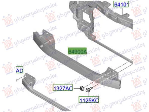 REAR BUMPER REINFORCEMENT (O)