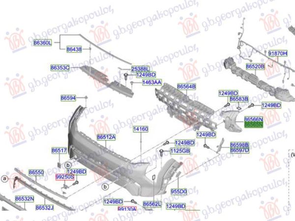 FRONT BUMPER BRACKET (O)