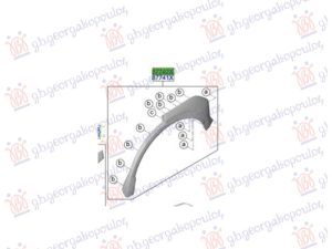 REAR FENDER PLASTIC FLARE (O)