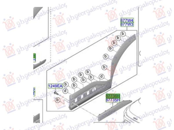 REAR DOOR MOULDING (O)