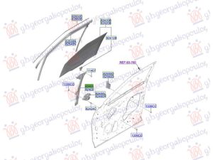 FRONT WINDOW REGULATOR ELECTRICAL (W/O MOTOR) (O)