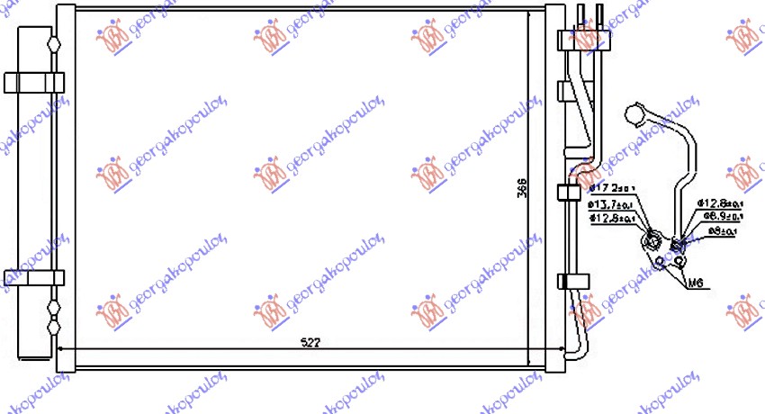 HLADNJAK KLIME 1.4/1.6 CRDi (485x367)