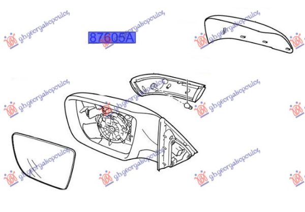 DOOR MIRROR CABLE PRIMED (O)
