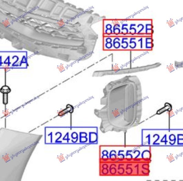 FRONT BUMPER GRILLE SIDE (GT-LINE) (O)