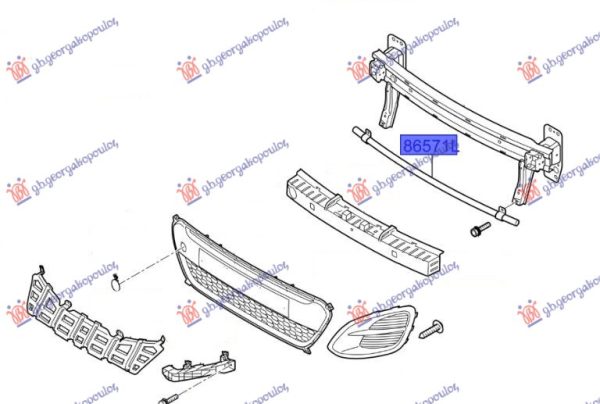 FRONT BUMPER REINFORCEMENT LOWER (O)