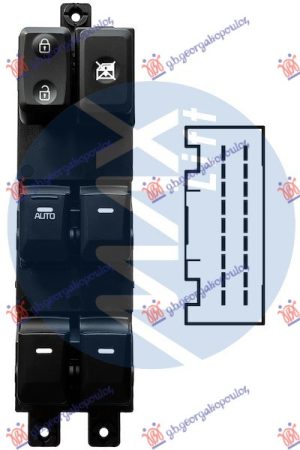 PREKIDAC U PREDNJIM VRATIMA (4 TASTERA) (AUTO) (18 PIN) LEVO