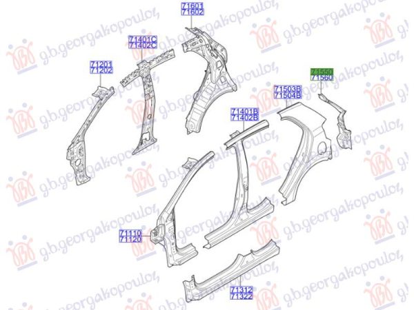 TAIL LAMP PANEL (O)
