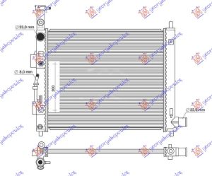 HLADNJAK MOTORA 1.0/1.2 BENZIN (MAN/AUTO) (410x410) (KOYO)