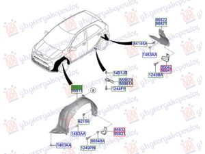 INNER FENDER FRONT PLASTIC (O)