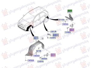 INNER FENDER REAR PLASTIC (O)