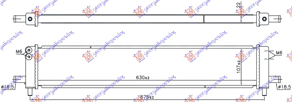 ADDITIONAL RADIATOR 2.5 HYBRID (NX300H) (600x75x22) (KOYO)