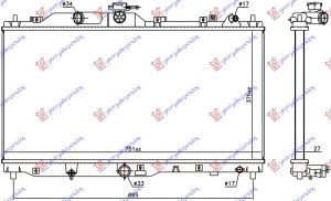 HLADNJAK MOTORA 1.5 D DIZEL (375x741x27)