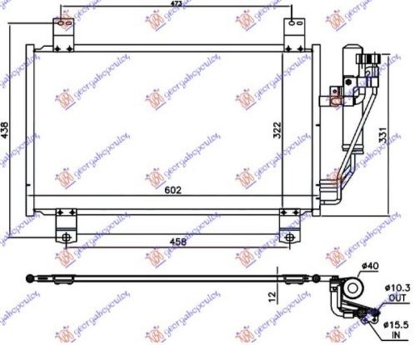 CONDENSER 2.0i PETROL (568x326x12) (KOYO)