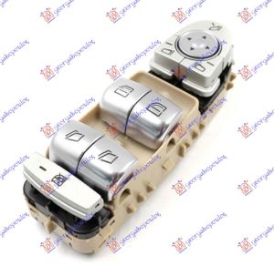 PREKIDAC U PREDNJIM VRATIMA KREM (4 TASTERA) (ELEKTRO-SKLOPIV RETROVIZOR) (3 PIN) LEVO