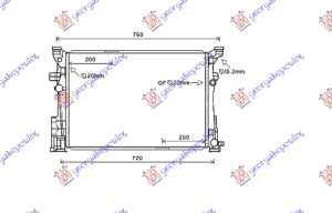 RADIATOR PETROL/DIESEL AUTOMATIC (640x430x26) (MAHLE PREMIUM LINE)