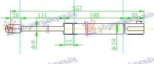 AMORTIZER HAUBE (357L-550N) LEVO