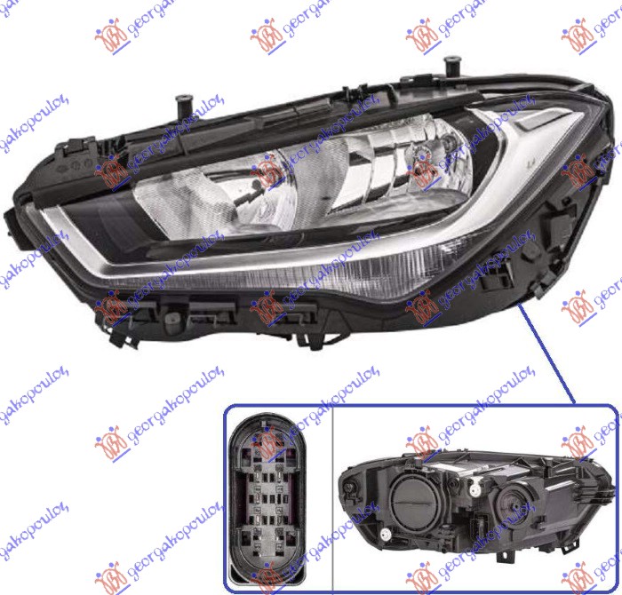 HEAD LAMP ELECTRICAL W/LED DRL (W/O LOGO) (HELLA)