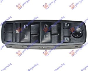 PREKIDAC U PREDNJIM VRATIMA CRNI (4 TASTERA) (3 PIN) LEVO