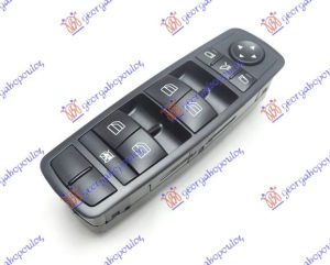 PREKIDAC U PREDNJIM VRATIMA CRNI (4 TASTERA) (ELEKTRO-SKLOPIV RETROVIZOR) (3 PIN) LEVO