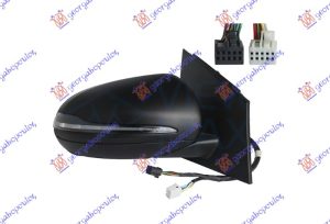 RETROVIZOR ELEKTRICNI SA GREJACEM PM (MEMORIJA) (MIGAVAC) (MRTAV UGAO LED) (8+5 PIN) (A KVALITET) (ASFERICNO STAKLO) DESNO