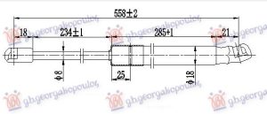 AMORTIZER GEPEK VRATA (558L-340N)