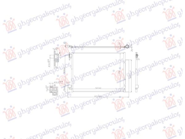 CONDENSER 0.9TURBO-1.0i 12V-ELECTRIC (541x378x12) (KOYO)