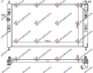 HLADNJAK MOTORA 1.8/2.2 DI-D DIZEL (MAN/AUTO) (700x410) (KOYO)
