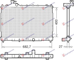 HLADNJAK MOTORA 1.5 T-Mivec BENZIN (AUTO) (400x685x26) (KOYO)