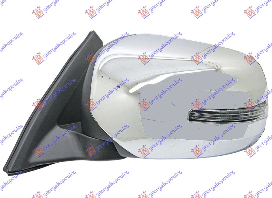 RETROVIZOR ELEKTRICNI HROM (MIGAVAC LED) LEVO