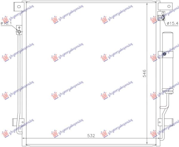 CONDENSER 2.2-2.4 DIESEL (532x562x12) (KOYO)