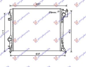 RADIATOR 2.0 PETROL MANUAL/AUTOMATIC -1.5dCi DIESEL MANUAL (540x465) (KOYO)