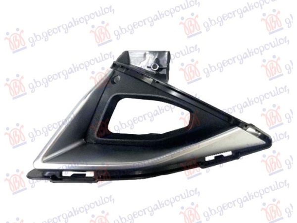 FRONT BUMPER GRILLE W/SILVER MOULDING (W/ FOG LAMP HOLE)