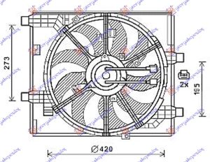 VENTILATOR KOMPLET (1.6 DIG-TURBO)