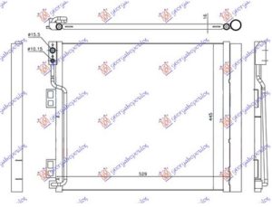 CONDENSER 1.5 dCi DIESEL (490x450x16) (KOYO)