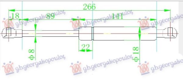 AMORTIZER GEPEK VRATA (266L-290N)