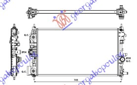 HLADNJAK MOTORA 2.0 CDTi (AUTO) (68x39) (KOYO)