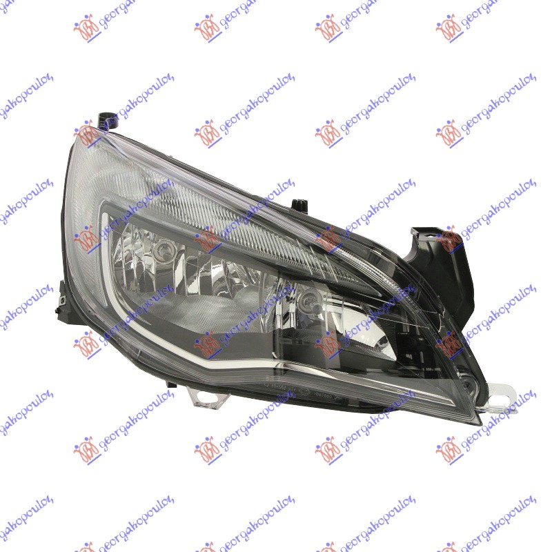HEAD LAMP ELECTRICAL (H7/H7) BLACK (WITH CHOME RIM) (E) (HELLA)