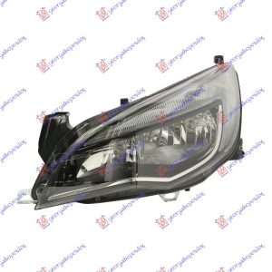 HEAD LAMP ELECTRICAL (H7/H7) BLACK (WITH CHOME RIM) (E) (HELLA)