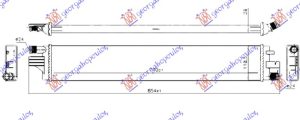 HLADNJAK MOTORA DODATNI 2.3 CDTi DIZEL (710x120x26)