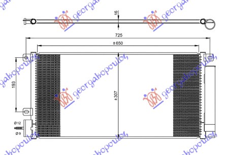 HLADNJAK KLIME 1.4i 16V TURBO BENZIN (650x310x16)